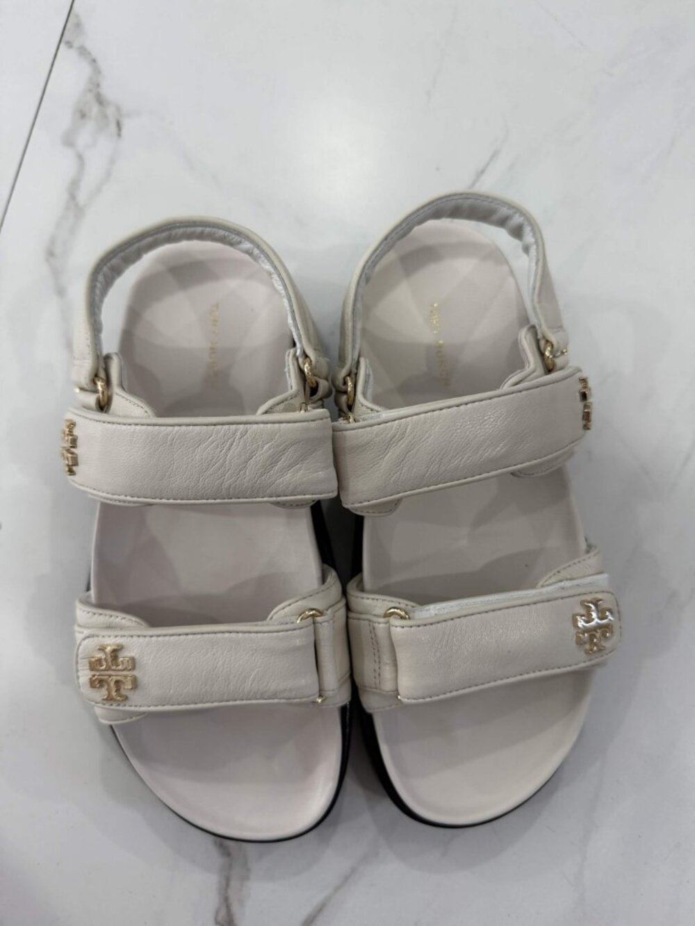 Tory Burch Kira Dual Strap Leather Sandal Women's Sizes 6, 7, 8.5 - Picture 3 of 6